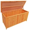 Image de Wiltec Coffre Rangement jardin 1270 x 550 x 600 mm   en bois d'Épicéa   avec Couvercle et dipositif de fixation   pour Stockage de C