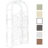 Image de CLP Arche à rosiers avec porte Melissa Arcade en Fer Hauteur 220 cm Blanc