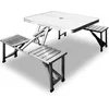 Image de Table de pique-nique portable - Aluminium - Malette - emplacement parasol