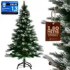 Image de CASARIA® Sapin de Noël artificiel 180 cm neige artificielle pied 810 branches pommes de pins PVC décoration artificiel réutilisable