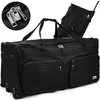 Image de Sac De Voyage XXL Noir MONZANA® à roulettes trolley 160L sac de sport poignée télescopique 3 roues verrouillable transport