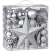 Image de Lot de 77 boules et décorations de Noël intérieur décoration sapin Boules pour sapin étoiles