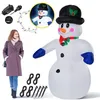 Image de MONZANA® Bonhomme de neige gonflable 240 cm XXL décoration lumineuse Noël matériel fixation extérieur personnage autogonflant