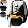 Image de Friteuse sans huile 9en1 Friteuse électrique 36L 1500W noir Avec température réglable Livre de recettes