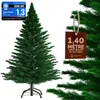 Image de CASARIA® Sapin de Noël artificiel 140 cm vert pied métal 470 branches PE imitation parfaite décoration fêtes arbre noël réutilisable