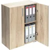 Image de Armoire de rangement VELA chêne 2 niveaux pour salon bureau chambre - DEUBA
