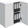 Image de Armoire avec portes 77 x 60 x 30 cm Meuble de rangement VELA blanc 2 niveaux pour salon bureau chambre