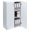 Image de Armoire avec portes 1155 x 60 x 30 cm Meuble de rangement VELA blanc 3 niveaux pour salon bureau chambre