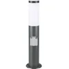 Image de Monzana Lampadaire Dahlia Anthracite Luminaire extérieur E27 lampe sur pied Avec Prise Acier inoxydable jardin IP44 allée