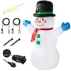 Image de MONZANA® Bonhomme de neige gonflable 120 cm XL décoration lumineuse Noël matériel fixation extérieur personnage autogonflant