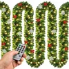 Image de Guirlande de noël lumineuse avec déco - 5m 80 LED - sapin artificiel- Télécommande incluse - Décoration de noël intérieur/extérieur