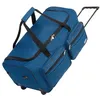 Image de Monzana Sac De Voyage 85L Bleu à roulettes trolley sac de sport poignée télescopique 2 roues verrouillable transport