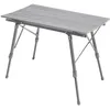 Image de JAWINIO Table de camping Table de jardin pliante réglable en hauteur Aluminium Argenté