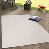 Image de Tapis dextérieur en polypropylène tissé à plat beige PACO HOME - Moderne - 60x100 cm