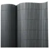 Image de Canisse PVC Brise Vue Paravent de Jardin Piscines Palissade en PVC Résistant aux UV IntempériesGris 150 x 500 cm