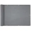 Image de Brise-vue 5 Mètres pour balcon avec Protection UV 90% Corde de fixation de 12 mètres incluse Gris Argent