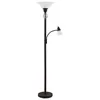 Image de Lampadaire à éclairage indirect - Lucande - lampadaire salon - Verre - rouille albâtre
