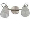 Image de Lindby Applique Murale Kara à intensité variable (Moderne) en Gris Verre e. a. pour Salle de bain (à 2 lampes G9) Luminaire salle