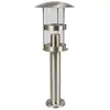 Image de Lindby Luminaire extérieur Noemi (Moderne) en Gris Inox (1 lampeà E27) borne eclairage exterieur lumineuse luminaire pour socle