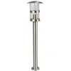 Image de Lindby Luminaire extérieur Noemi à intensité variable (Moderne) en Gris Inox (1 lampe à E27) Borne lumineuse luminaire pour socle