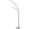 Image de Lampadaire salon ampoules LED - Lindby - lampe sur pied - - nickel mat blanc