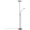 Image de Lampadaire à éclairage indirect ampoules LED - Lindby - lampadaire salon - - nickel satiné