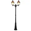 Image de Lindby Lampadaire extérieur Clint à intensité variable (Antique Classic) en Cuivre Aluminium (à 2 lampes E27) Candélabre luminaire