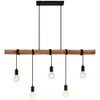 Image de Suspension - Lindby - lampe suspendue - Bois - noir mat bois