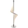 Image de Lampe à poser ampoules LED - Lucande - lampe de chevet - Tissu textile - blanc chromé