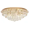 Image de Lindby Plafonnier Gillion à intensité variable (Moderne) en Doré Cristal e. a. pour Salon & Salle manger (à 8 lampes G9) cristal