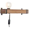 Image de Lindby Applique Sverina (Traditionnel) en Marron Bois e. a. pour Salon & Salle à manger (1 lampe à E27) Appliques bois applique