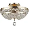Image de Plafonnier - Ottilia - Doré et cristal - 3 lumières - E14 - Design contemporain