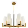 Image de Lustre moderne - Maytoni - Fortano - 6 lumières - Laiton - Abat-jour en verre