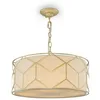 Image de Abat-jour en tissu - Maytoni - Messina - Plafonnier classique - 4 ampoules - Finition dorée