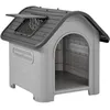 Image de [en.casa]® Niche PVC avec trou daération 87 x 72 x 755 cm gris et noir