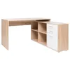 Image de Bureau dangle LONDON - Panneaux de particules - Décor chêne sonoma blanc - 136 x 75 x 139 cm