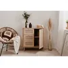Image de Petit meuble de rangement - 3 tiroirs - 1 porte - Décor Cannage - L809 x H84 x P40 cm