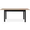 Image de Table extensible COBURG + 1 allonge 40cm - Style industriel - Chêne artisan/noir- 10 Personnes - L 137-177 x H 765 x P 80 cm
