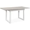 Image de Table extensible Houston 80B - 120-160 x 75 x 80 cm - Plateau effet travertin - 1 extension inclue - 8 personnes