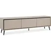 Image de Meuble TV Arona - Beige / Noir - 3 abatants - 175 x 50 x 38 cm