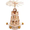 Image de BRUBAKER Pyramide de Noël - Pyramide Tournante en Bois - Décoration de Noël - 44 cm de Hauteur - Figurines Peintes à la Main