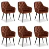 Image de Chaise de salle à manger lot 6 chaises marron