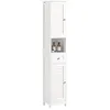 Image de SoBuy Armoire Colonne Salle de Bain 2 Portes 1 Tiroir 1 Niche Meuble Rangement WC/Cuisine 170cm Blanc FRG236-W