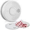 Image de Détecteur de fumée - OneConcept SHD DOF39 - avec support magnétique Magnetic Mount en kit - Blanc