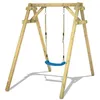 Image de Balançoire simple WICKEY Smart One en bois avec siège réglable bleu   10 ans de garantie*