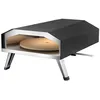 Image de Toboli Four à Pizza à gaz rotatif   510 x 730 x 255 mm   avec Pierre Ø 330 mm et Pieds pliables   Appareil cuisson portable Jardin C