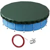 Image de Wiltec Bâche de piscine ronde Ø 420 cm Couverture de piscine 2 en 1 en PE résistant aux UV Pour été et hiver