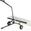 Image de Wiltec Scarificateur Autoporté Noir 60 Largeur de travail 148 cm 3 Points Fixation Rotation à 360 degrés Démousseur Tracteur Tondeu