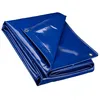 Image de Wiltec Bâche de camion 2x 3 m 650 g/m² Bleue Polyester Revêtement PVC  illets inox 100 cm Haute protection Vol UV Intempéries Moisis