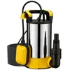 Image de Wiltec Pompe à eau immergée à aspiration plate 400 W   Jusqu’à 1 mm   8000 l/h   Acier inox   Refoulement max. 5 m profondeur max.